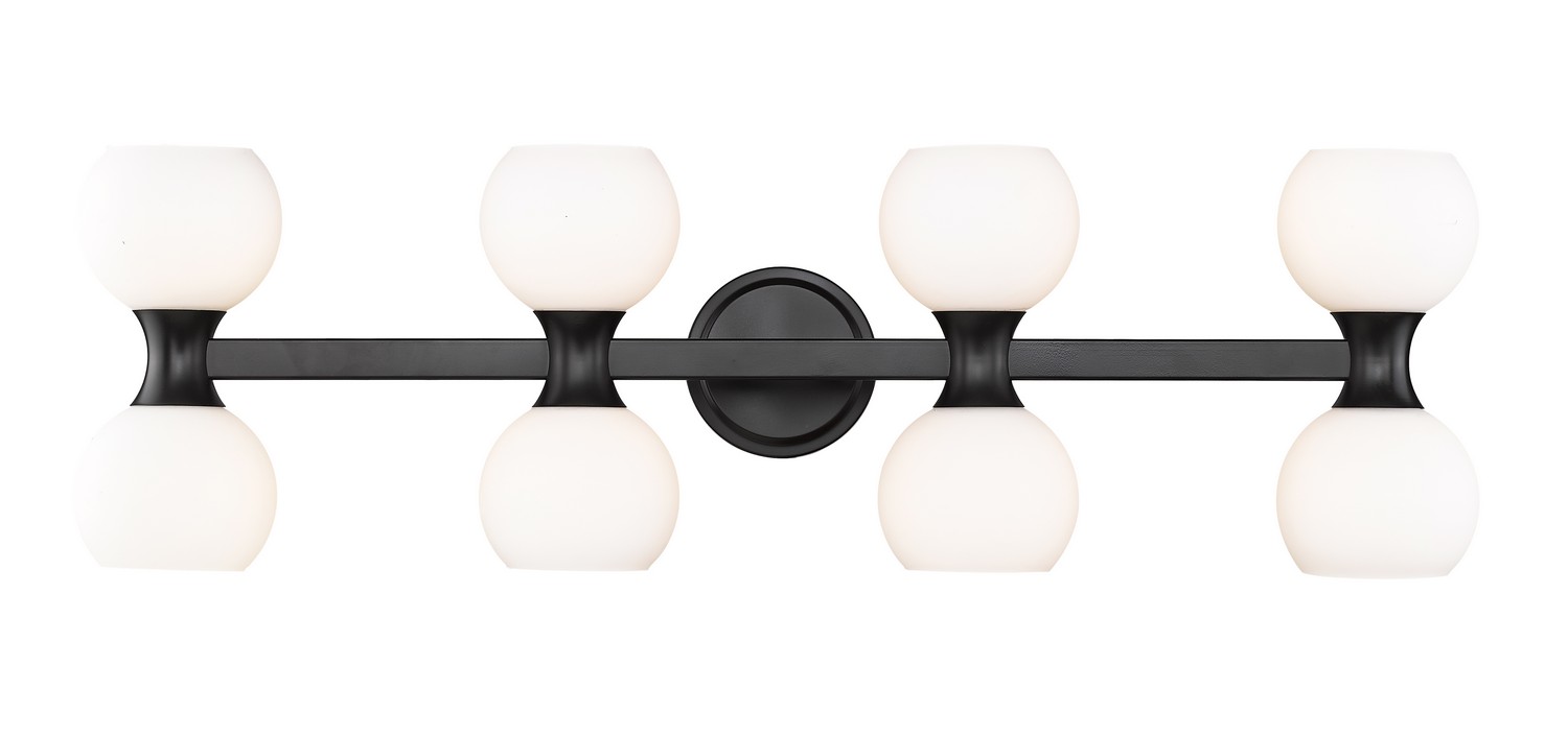 Eight Light Vanity by Z-Lite - Artemis Collection, Matte Black Finish - 494-8V-MB