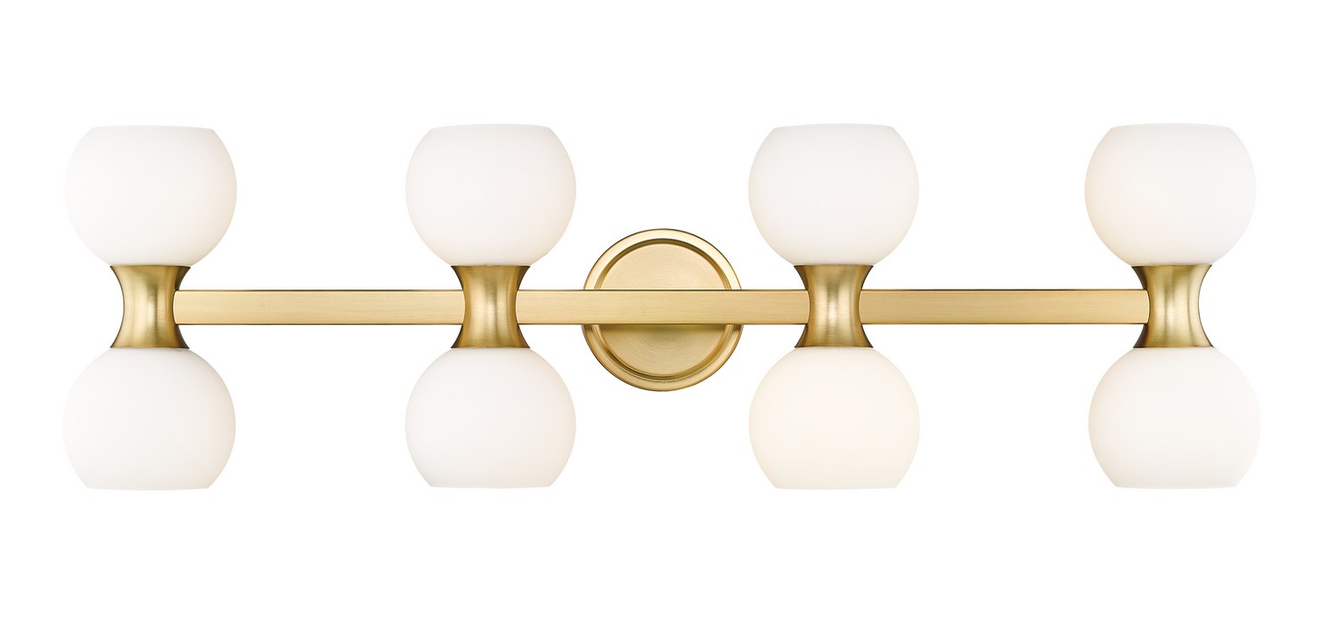 Eight Light Vanity by Z-Lite - Artemis Collection, Modern Gold Finish - 494-8V-MGLD