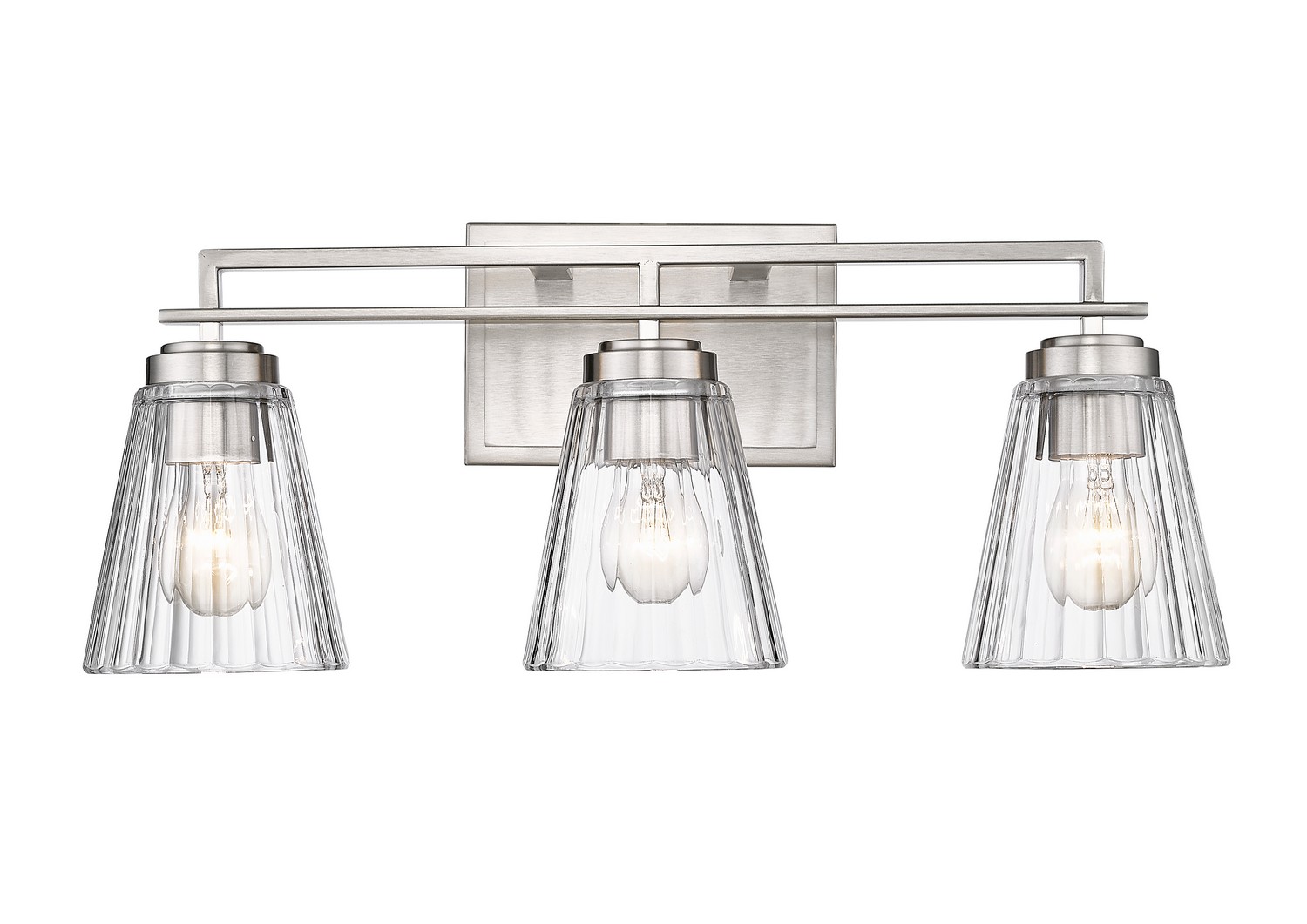 Three Light Vanity by Z-Lite - Lyna Collection, Brushed Nickel Finish - 823-3V-BN