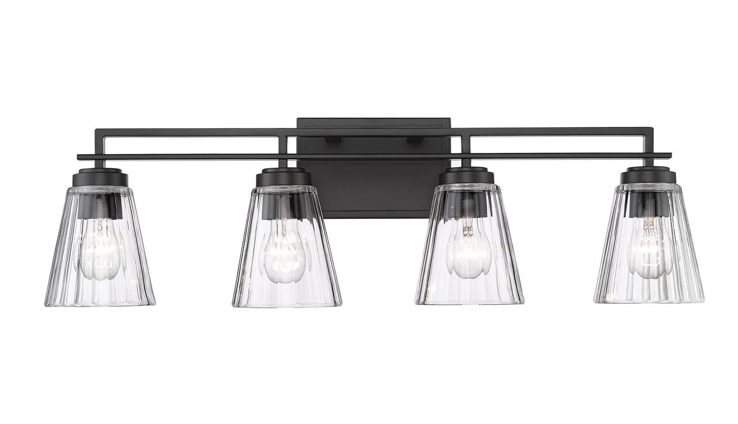 Four Light Vanity by Z-Lite - Lyna Collection, Matte Black Finish - 823-4V-MB