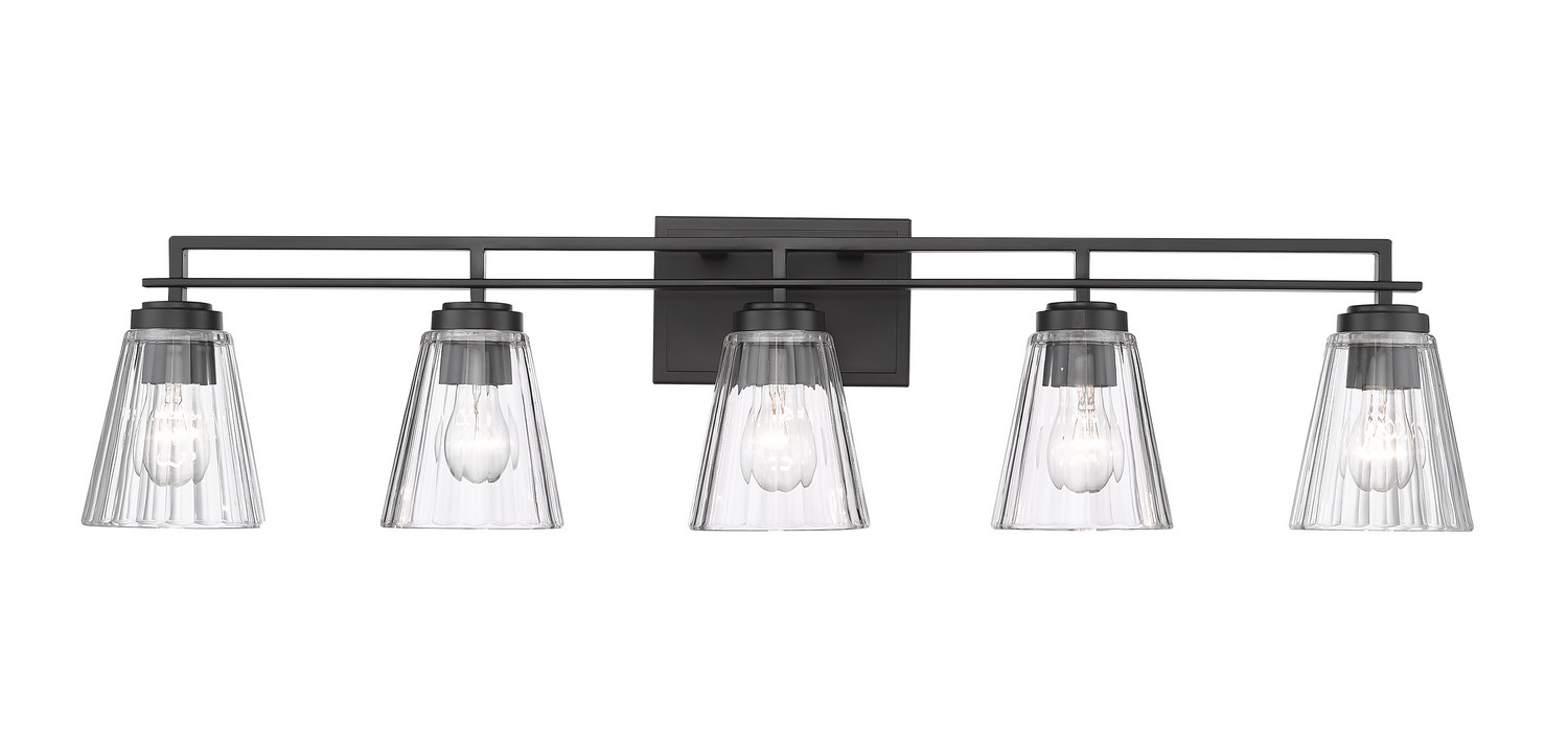 Five Light Vanity by Z-Lite - Lyna Collection, Matte Black Finish - 823-5V-MB