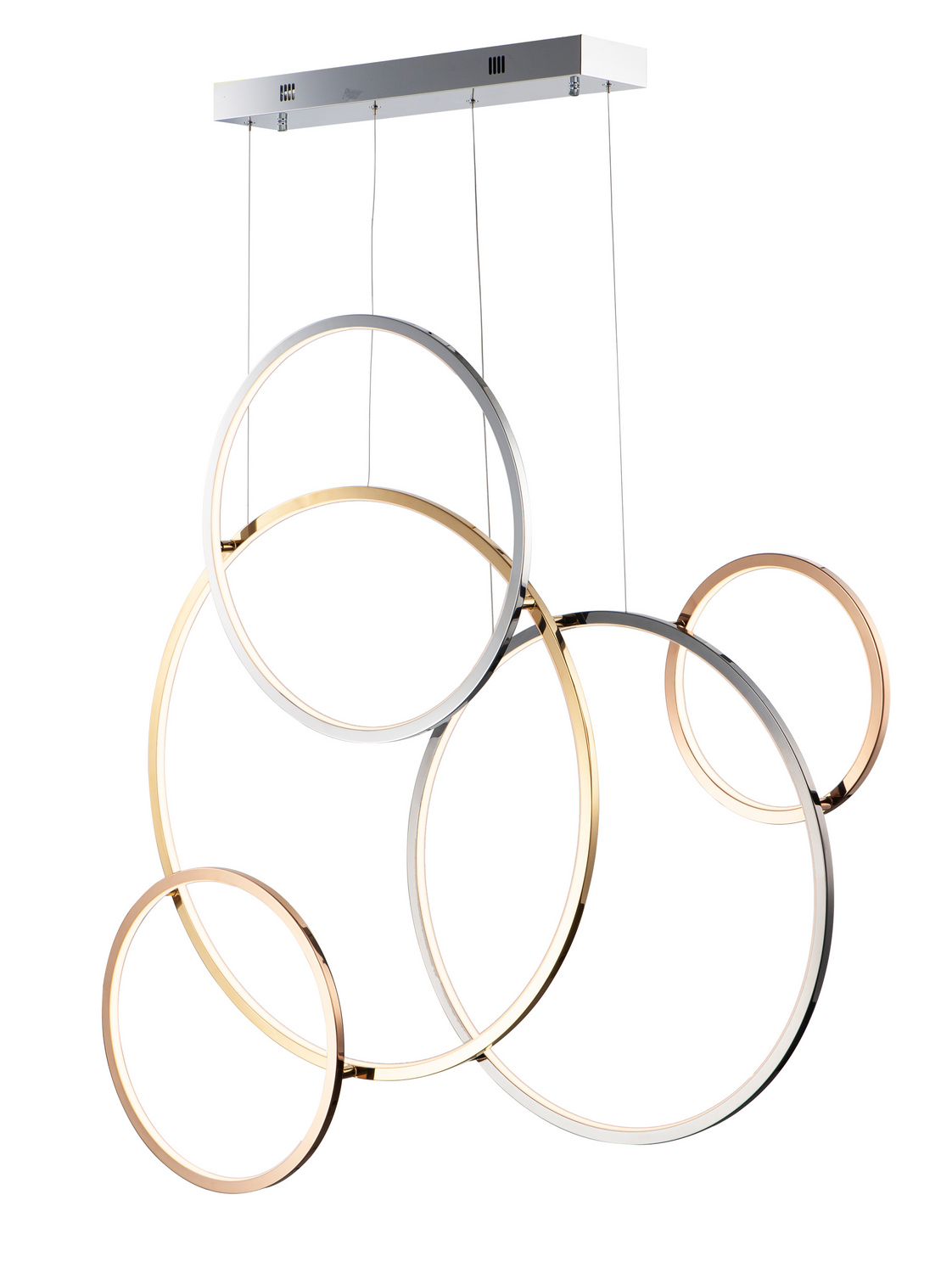 Multi-Plated LED Pendant from the Union Collection