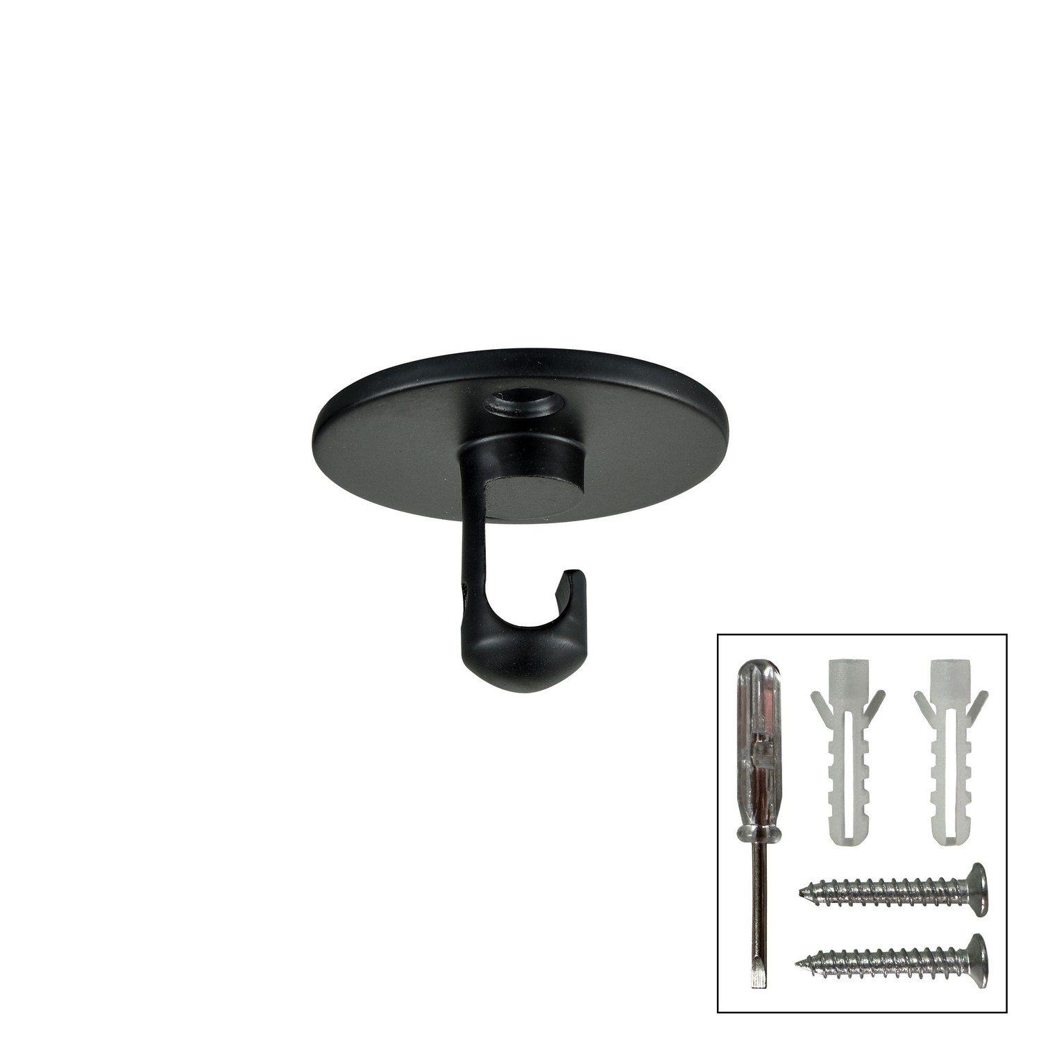 Hook by Innovations - Custom Cord Collection, Matte Black Finish - 009-BK