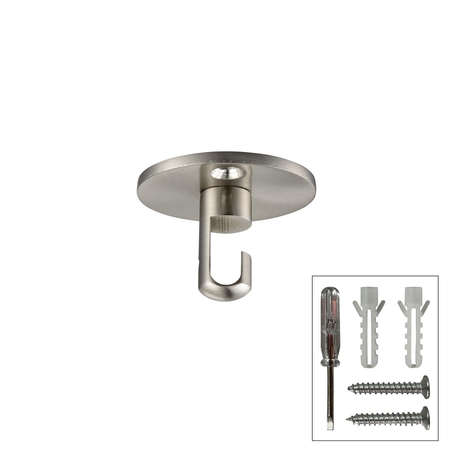 Hook by Innovations - Custom Cord Collection, Satin Nickel Finish - 009-SN