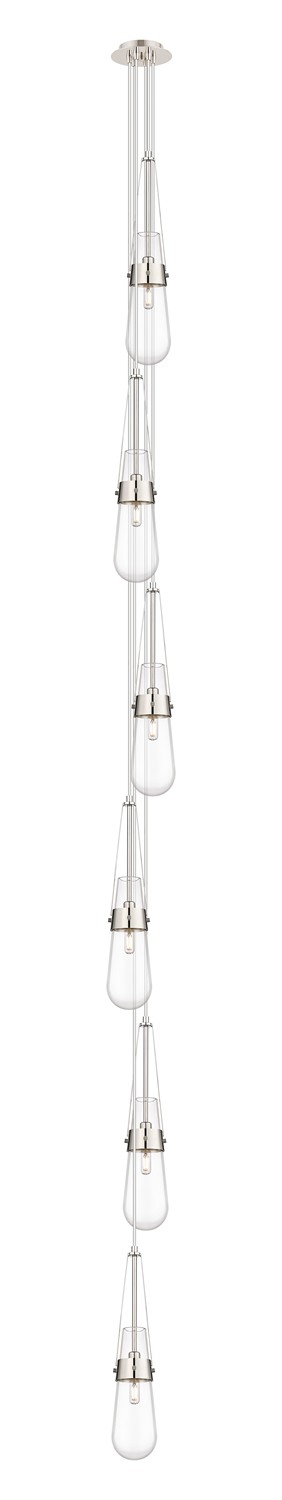 Six Light Pendant by Innovations - Downtown Urban Collection, Polished Nickel Finish - 106-452-1P-PN-G452-4CL