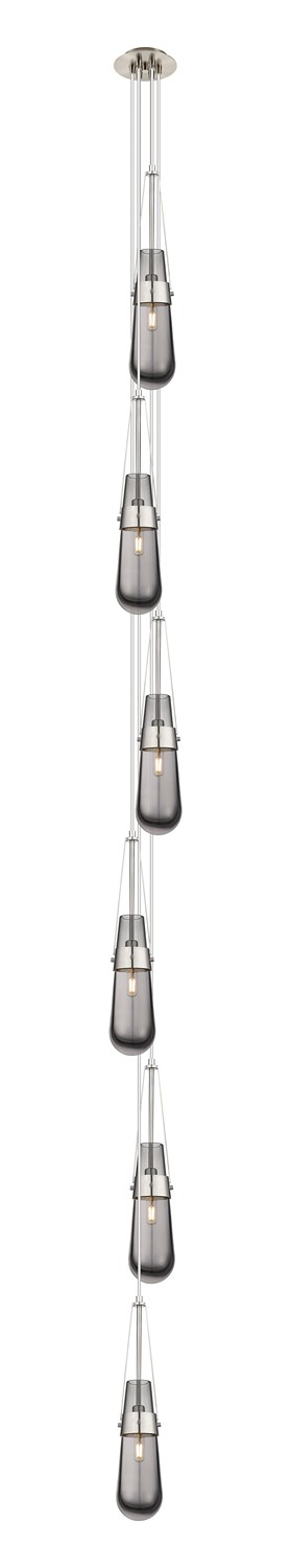 Six Light Pendant by Innovations - Downtown Urban Collection, Brushed Satin Nickel Finish - 106-452-1P-SN-G452-4SM