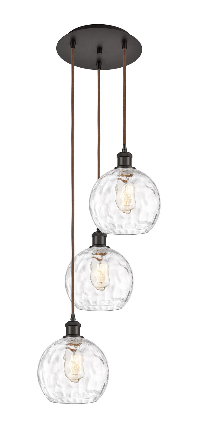 Three Light Pendant by Innovations - Ballston Collection, Oil Rubbed Bronze Finish - 113B-3P-OB-G1215-8