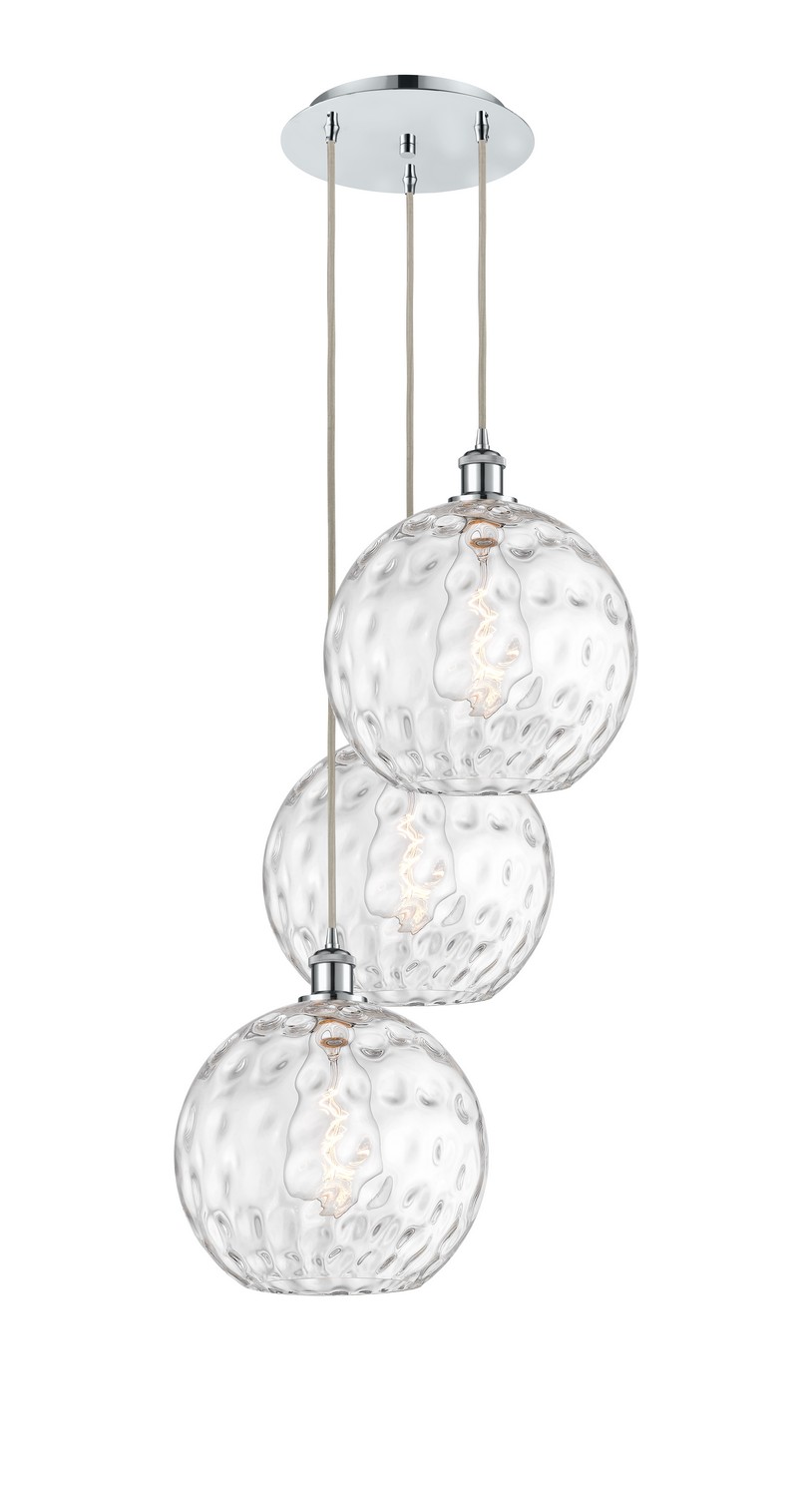 Three Light Pendant by Innovations - Ballston Collection, Polished Chrome Finish - 113B-3P-PC-G1215-12