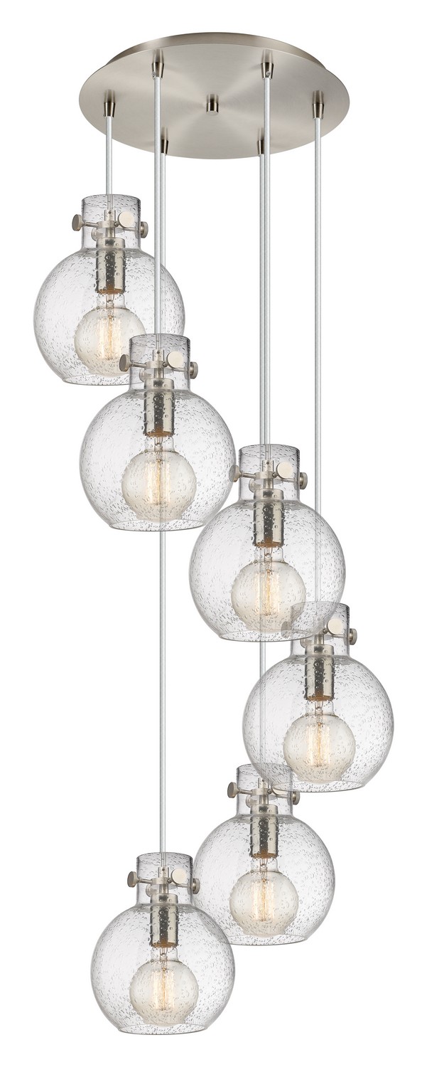 Six Light Pendant by Innovations - Newton Collection, Brushed Satin Nickel Finish - 116-410-1PS-SN-G410-8SDY