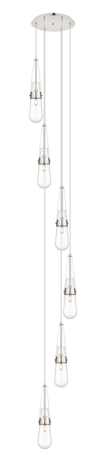 Six Light Pendant by Innovations - Downtown Urban Collection, Polished Nickel Finish - 116-452-1P-PN-G452-4CL