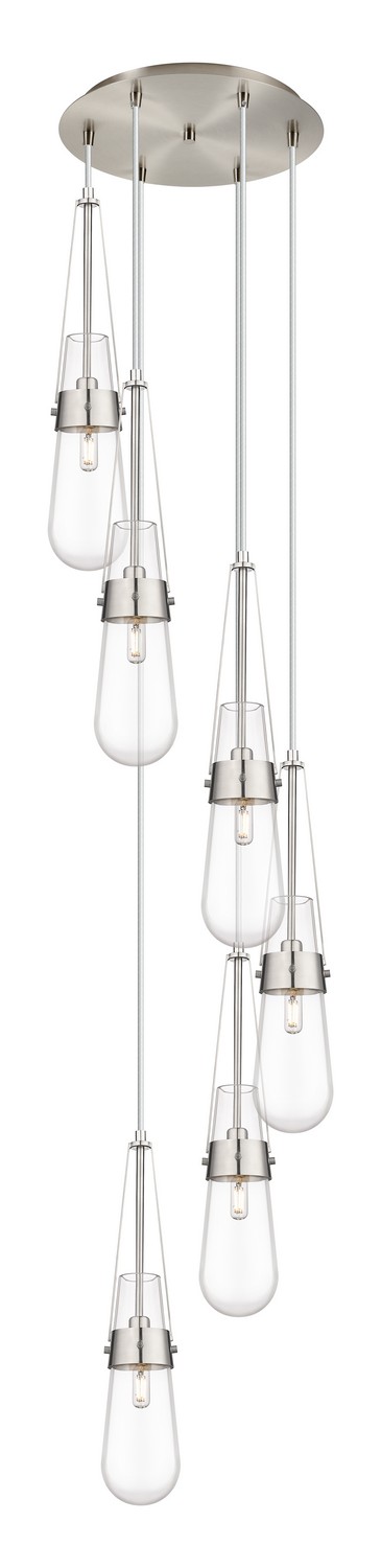 Six Light Pendant by Innovations - Downtown Urban Collection, Brushed Satin Nickel Finish - 116-452-1P-SN-G452-4CL