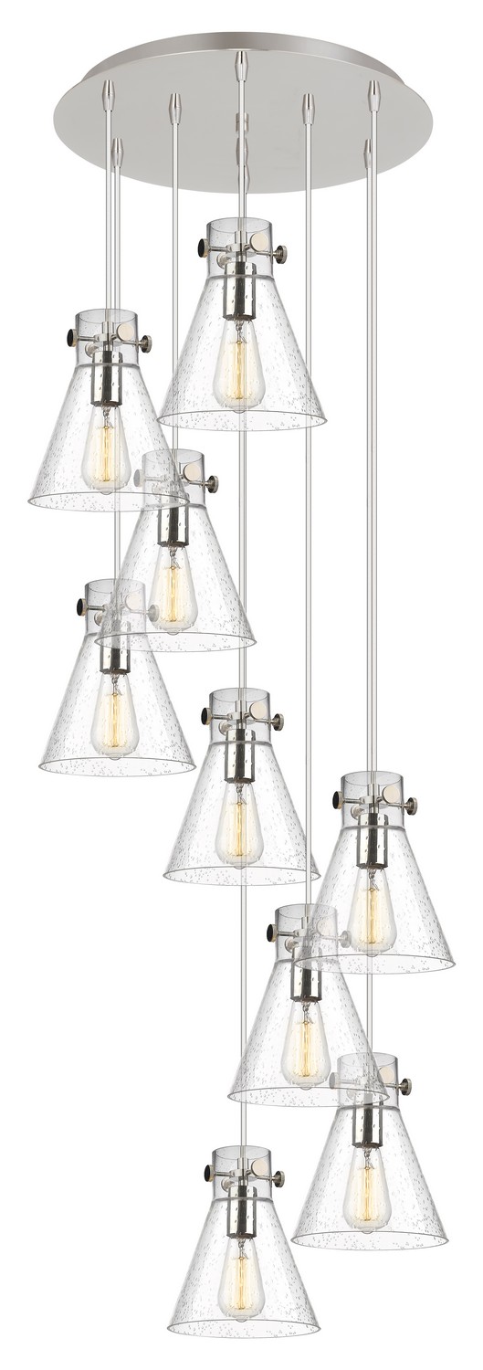 Nine Light Pendant by Innovations - Downtown Urban Collection, Polished Nickel Finish - 119-410-1PS-PN-G411-8SDY