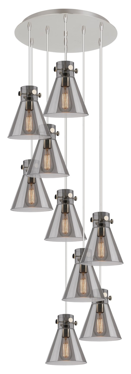 Nine Light Pendant by Innovations - Downtown Urban Collection, Polished Nickel Finish - 119-410-1PS-PN-G411-8SM