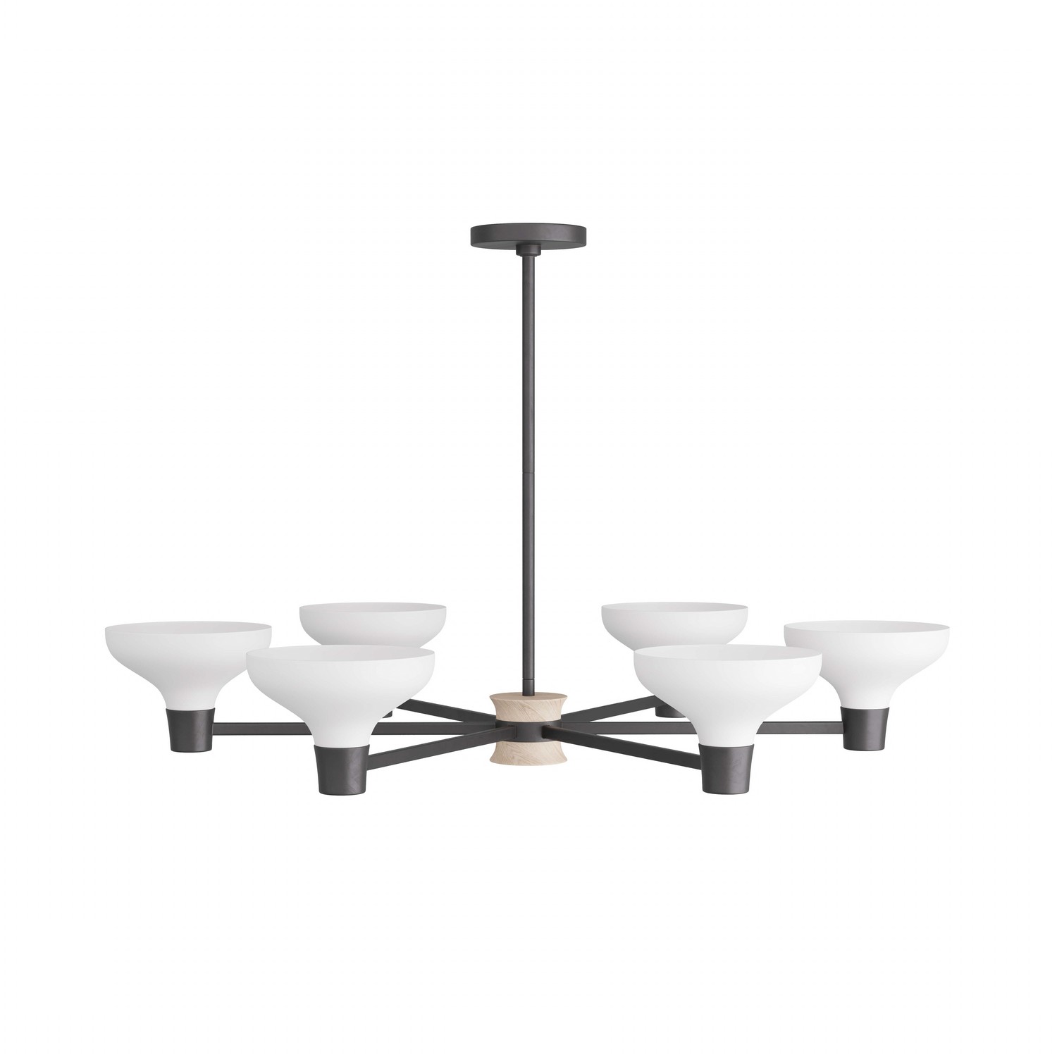 Photos - Chandelier / Lamp Arteriors White Gesso Six Light Chandelier from the Thatcher Collection DLI02