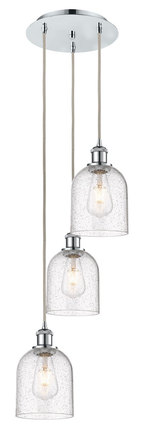 Three Light Pendant by Innovations - Ballston Collection, Polished Chrome Finish - 113B-3P-PC-G558-6SDY