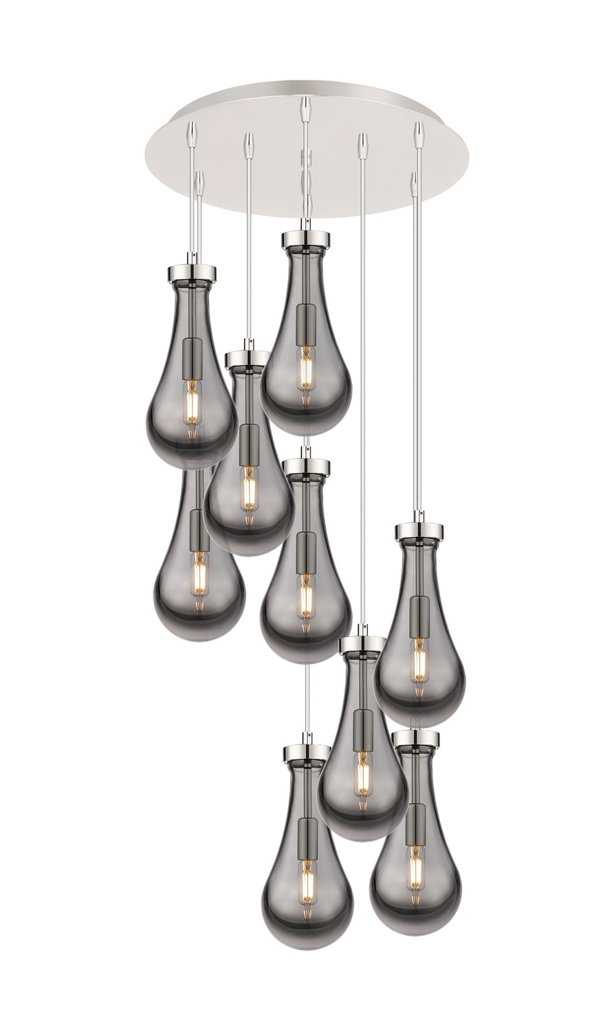 Nine Light Pendant by Innovations - Downtown Urban Collection, Polished Nickel Finish - 119-451-1P-PN-G451-5SM