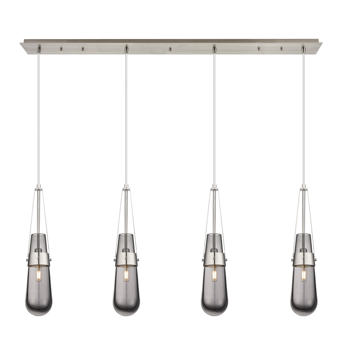 Four Light Linear Pendant by Innovations - Downtown Urban Collection, Brushed Satin Nickel Finish - 124-452-1P-SN-G452-4SM