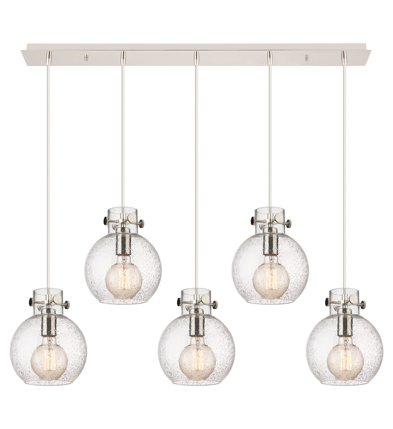 Five Light Linear Pendant by Innovations - Newton Collection, Polished Nickel Finish - 125-410-1PS-PN-G410-8SDY