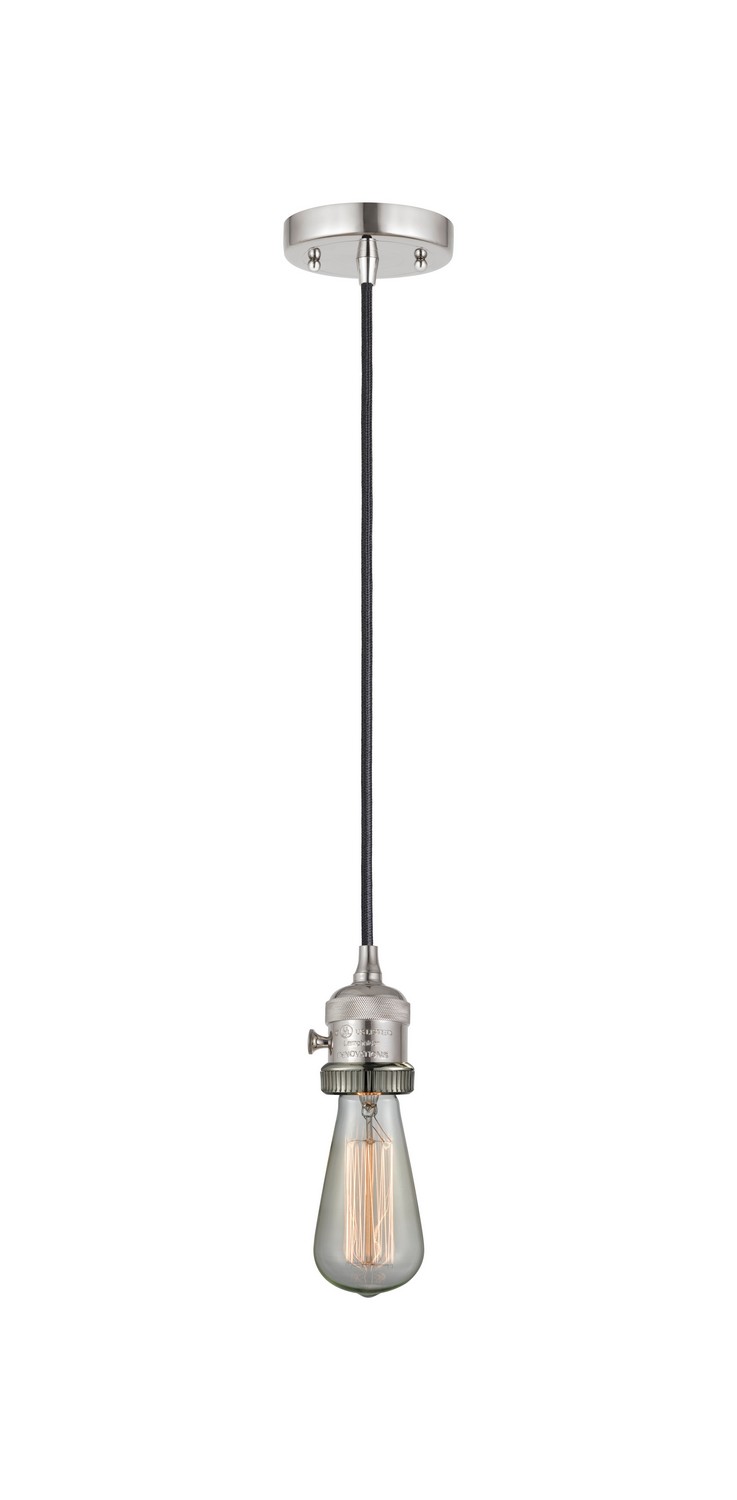 One Light Mini Pendant by Innovations - Franklin Restoration Collection, Polished Nickel Finish - 201CSW-PN