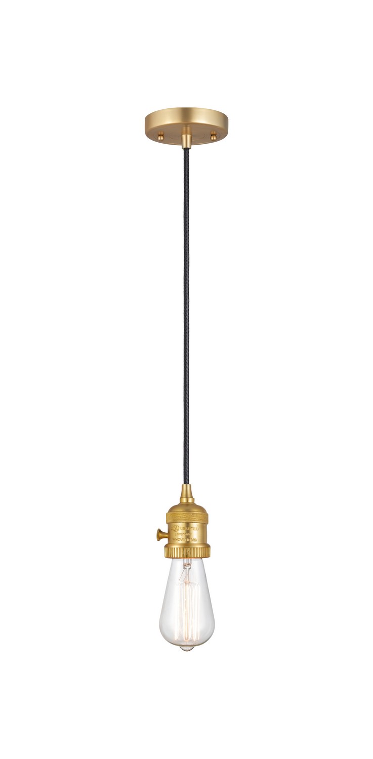 One Light Mini Pendant by Innovations - Franklin Restoration Collection, Satin Gold Finish - 201CSW-SG