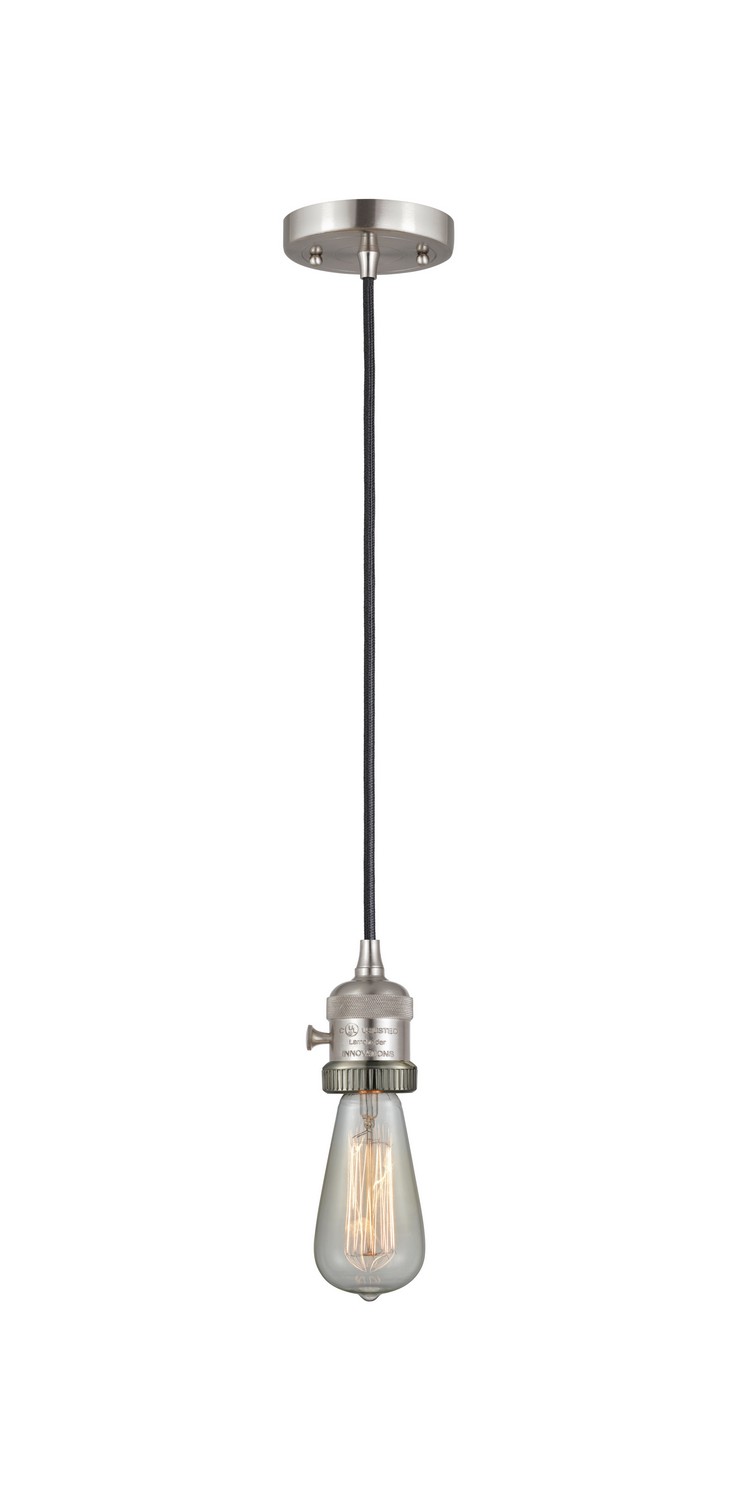One Light Mini Pendant by Innovations - Franklin Restoration Collection, Brushed Satin Nickel Finish - 201CSW-SN
