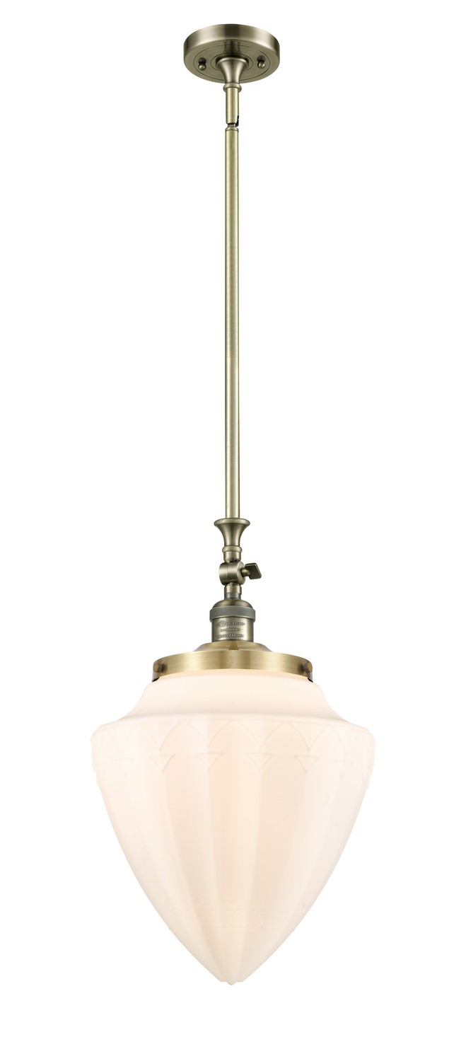 One Light Mini Pendant by Innovations - Franklin Restoration Collection, Antique Brass Finish - 206-AB-G661-12