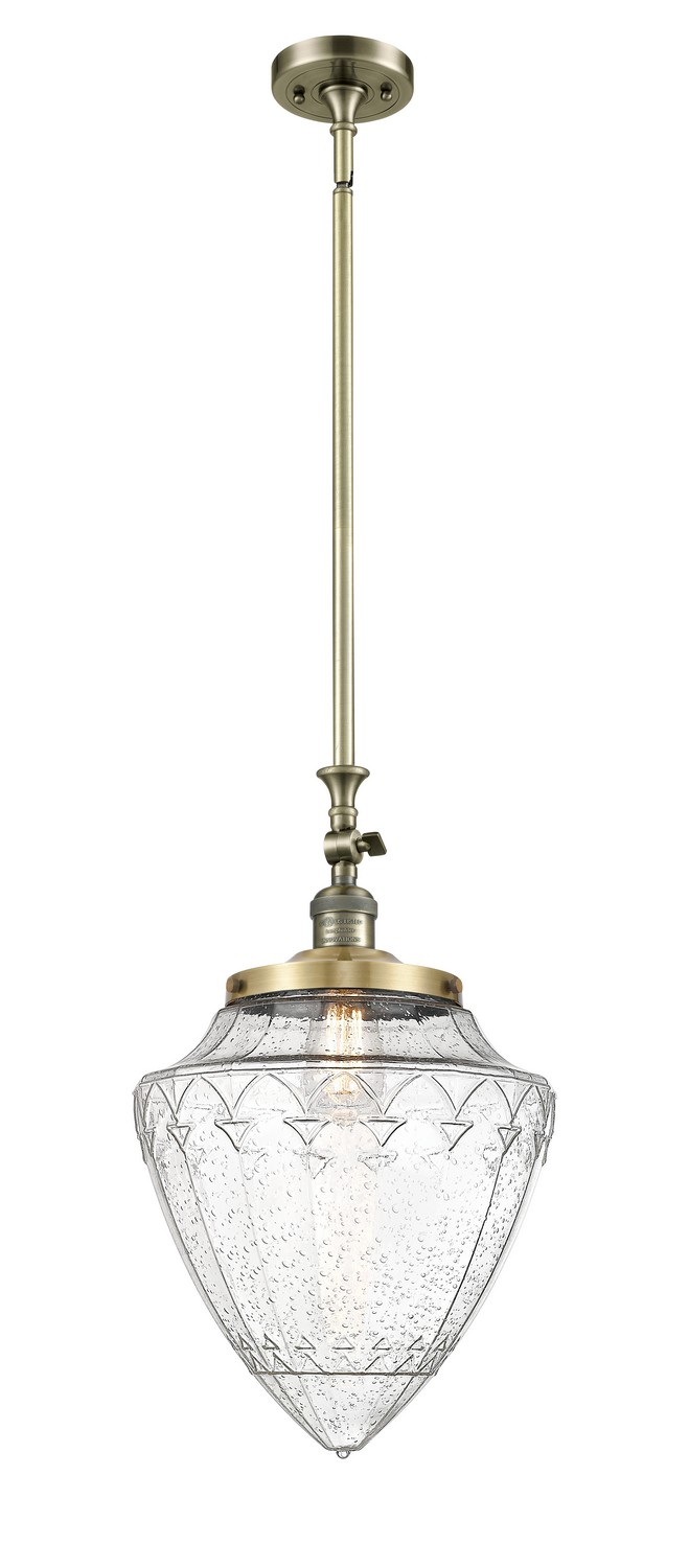 One Light Mini Pendant by Innovations - Franklin Restoration Collection, Antique Brass Finish - 206-AB-G664-12