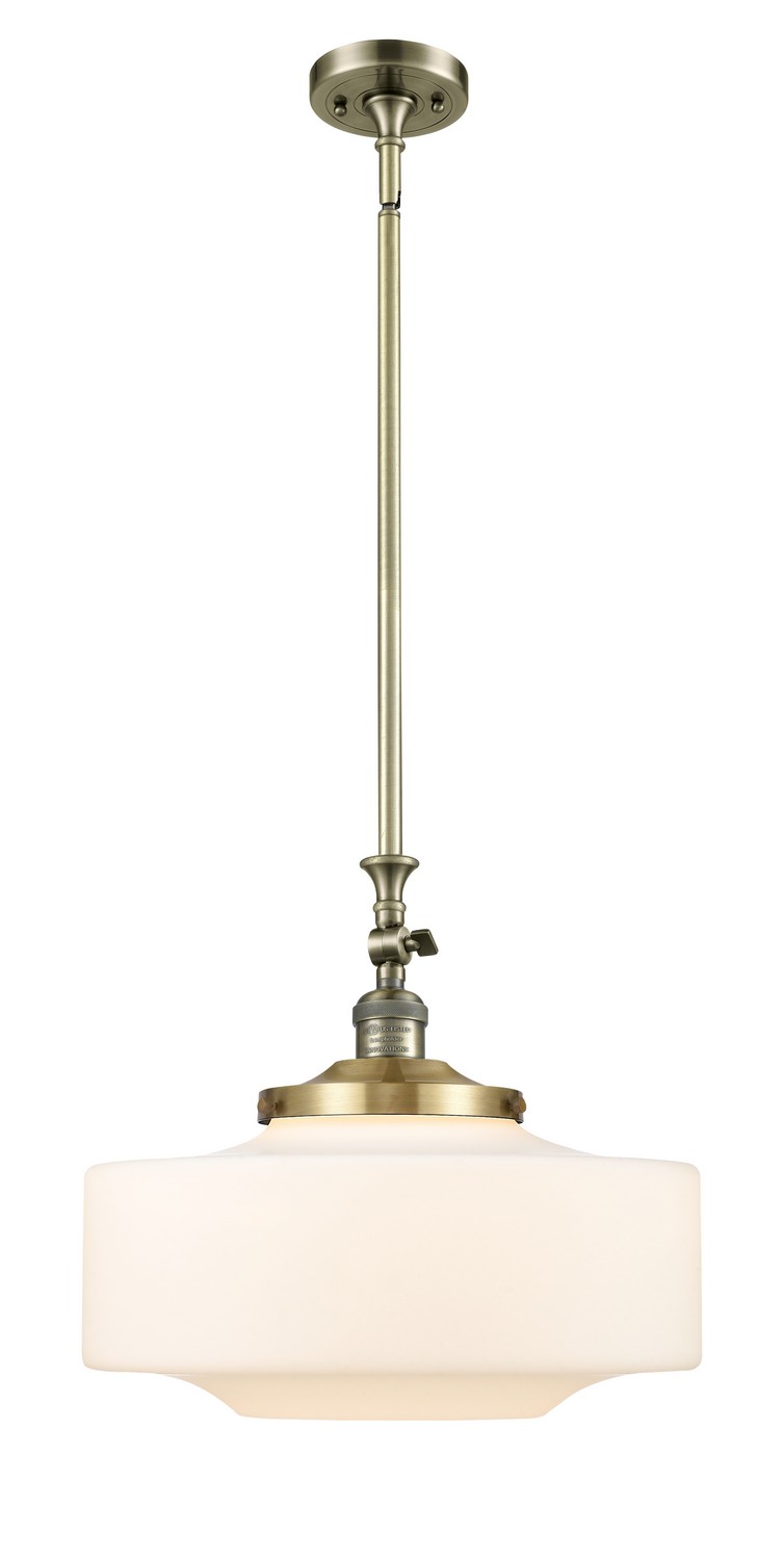 One Light Mini Pendant by Innovations - Franklin Restoration Collection, Antique Brass Finish - 206-AB-G691-16