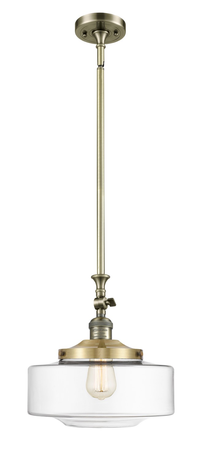 One Light Mini Pendant by Innovations - Franklin Restoration Collection, Antique Brass Finish - 206-AB-G692-12