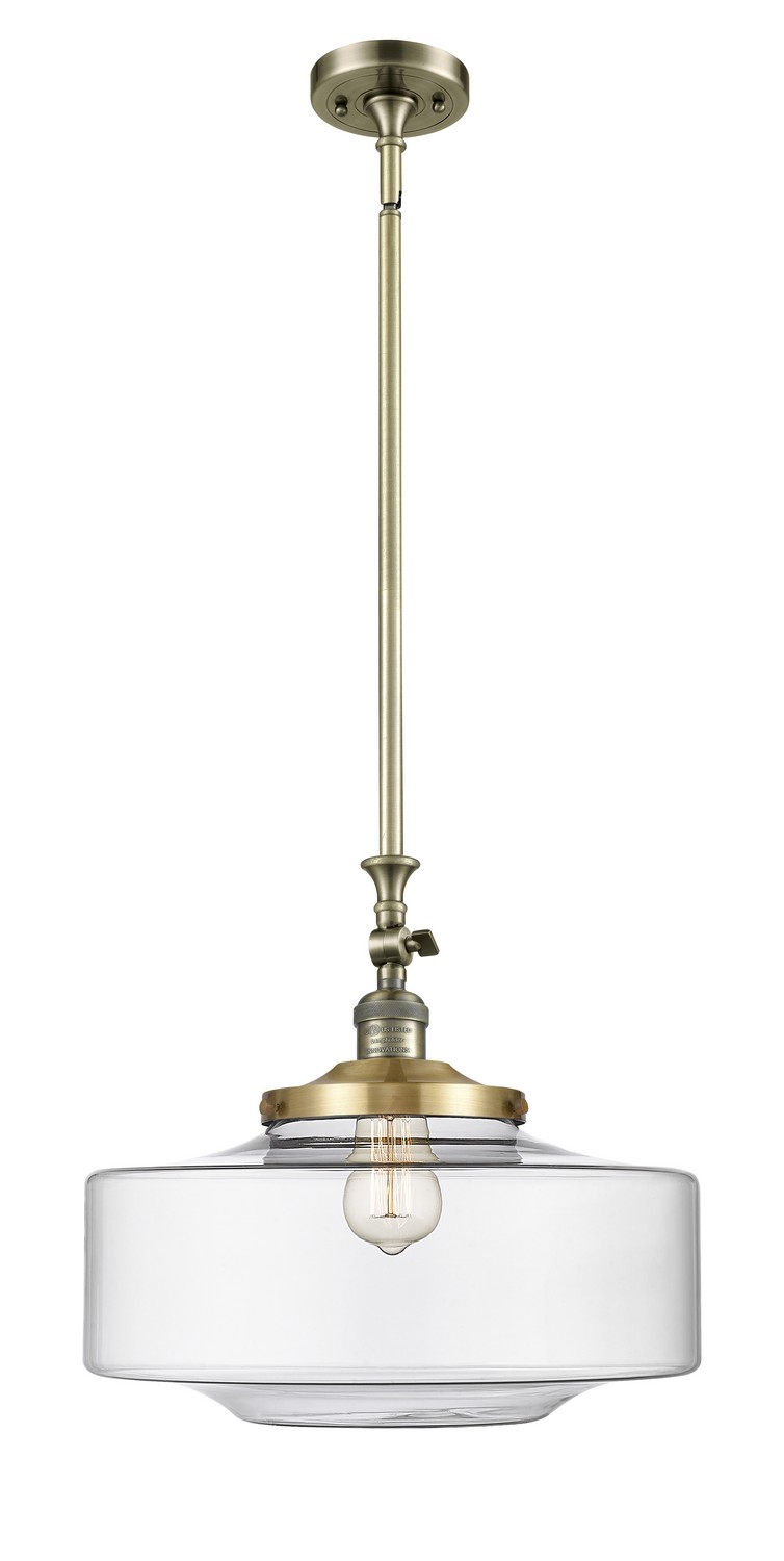 One Light Mini Pendant by Innovations - Franklin Restoration Collection, Antique Brass Finish - 206-AB-G692-16