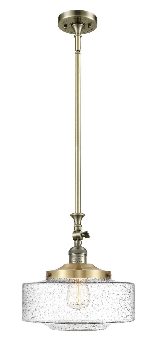 One Light Mini Pendant by Innovations - Franklin Restoration Collection, Antique Brass Finish - 206-AB-G694-12