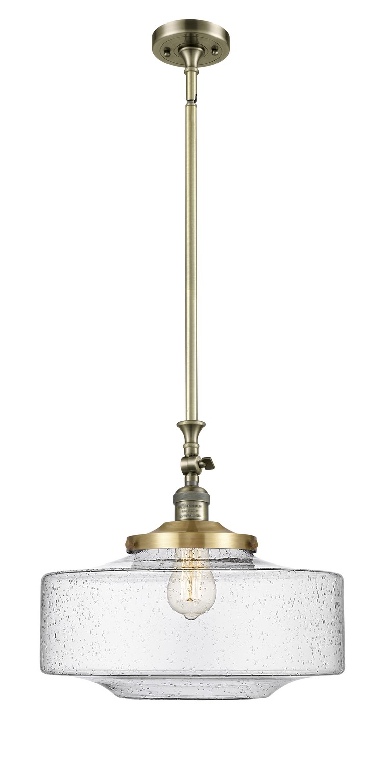 One Light Mini Pendant by Innovations - Franklin Restoration Collection, Antique Brass Finish - 206-AB-G694-16