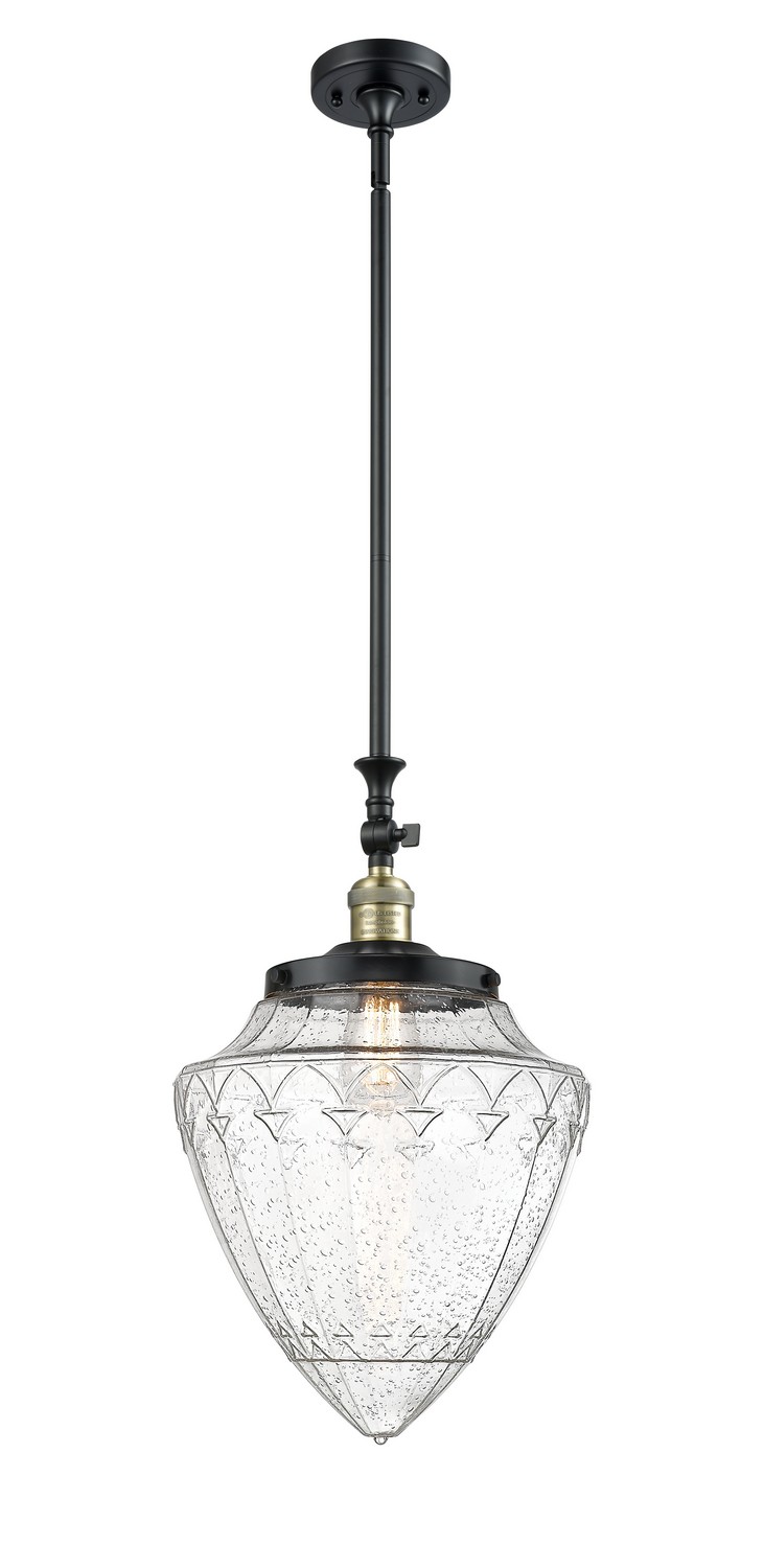 One Light Mini Pendant by Innovations - Franklin Restoration Collection, Black Antique Brass Finish - 206-BAB-G664-12