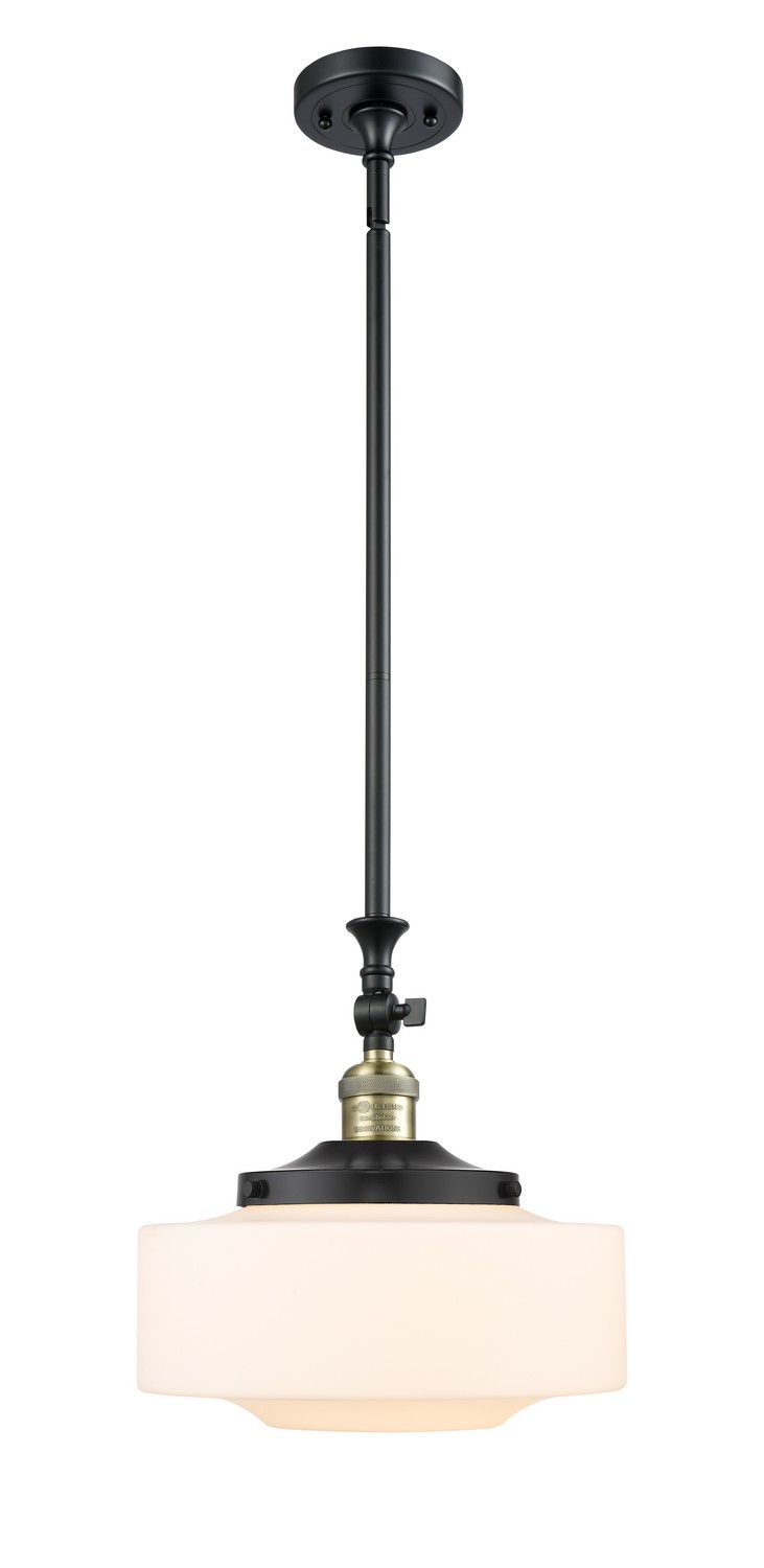 One Light Mini Pendant by Innovations - Franklin Restoration Collection, Black Antique Brass Finish - 206-BAB-G691-12