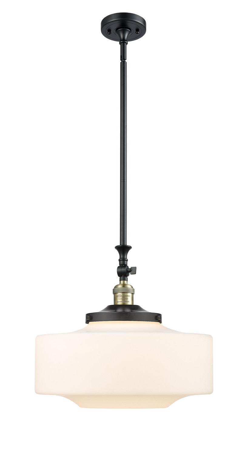 One Light Mini Pendant by Innovations - Franklin Restoration Collection, Black Antique Brass Finish - 206-BAB-G691-16