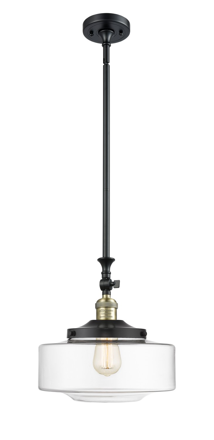 One Light Mini Pendant by Innovations - Franklin Restoration Collection, Black Antique Brass Finish - 206-BAB-G692-12