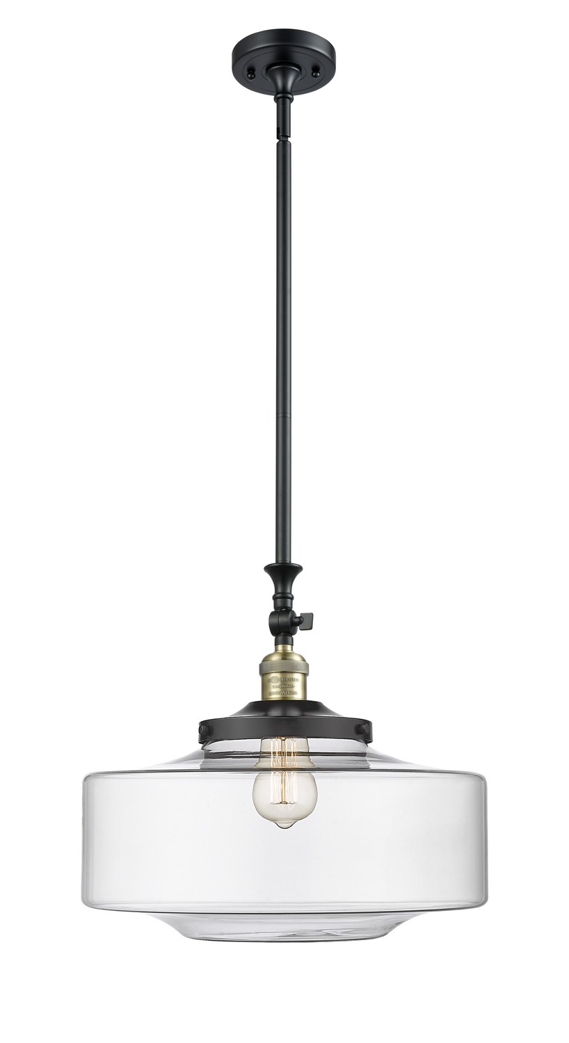 One Light Mini Pendant by Innovations - Franklin Restoration Collection, Black Antique Brass Finish - 206-BAB-G692-16