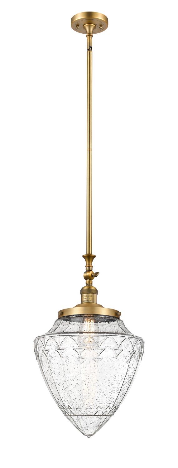 One Light Mini Pendant by Innovations - Franklin Restoration Collection, Brushed Brass Finish - 206-BB-G664-12