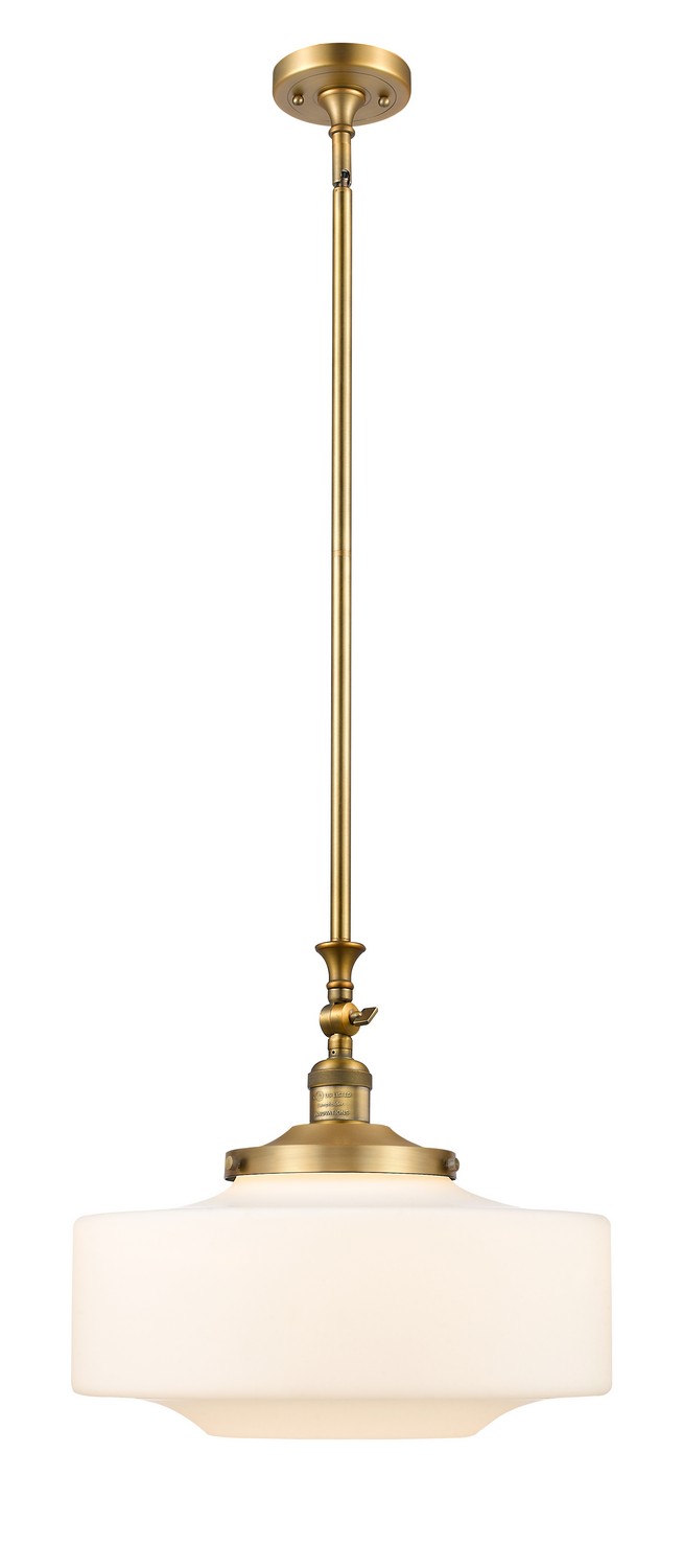 One Light Mini Pendant by Innovations - Franklin Restoration Collection, Brushed Brass Finish - 206-BB-G691-16