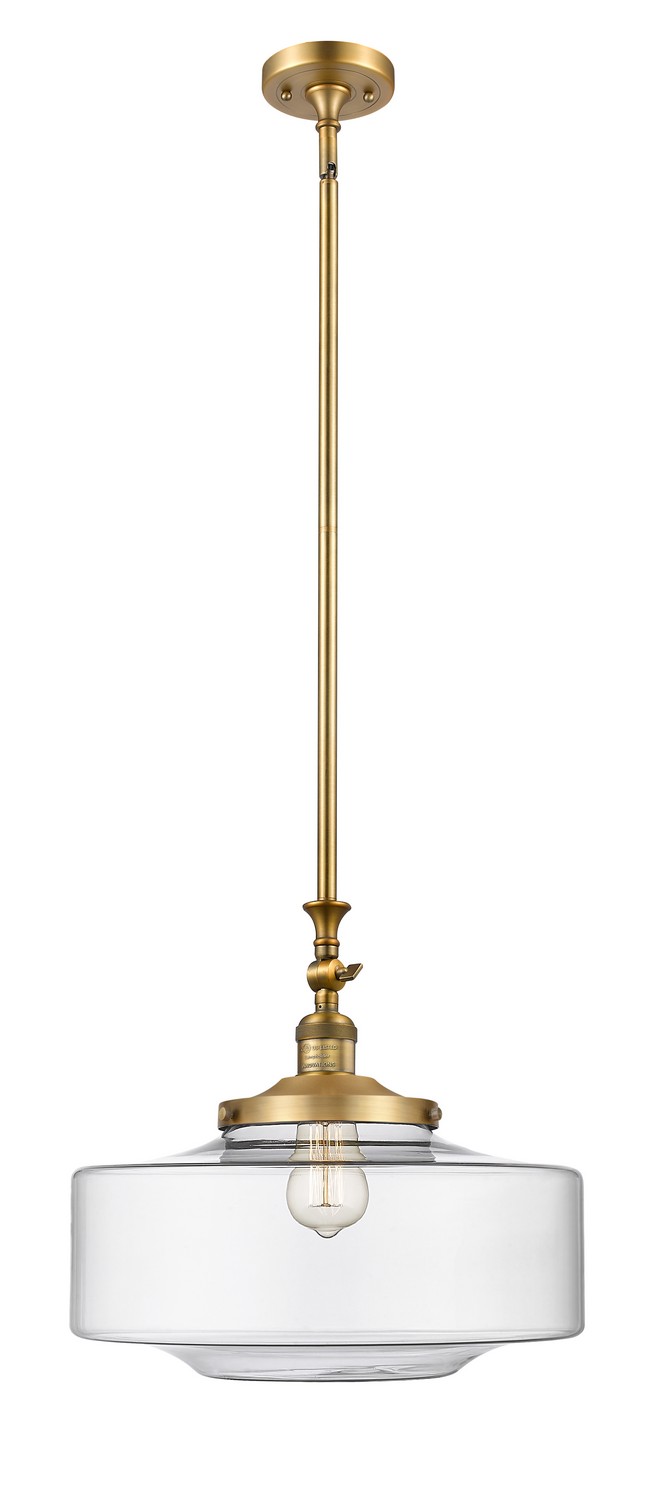 One Light Mini Pendant by Innovations - Franklin Restoration Collection, Brushed Brass Finish - 206-BB-G692-16