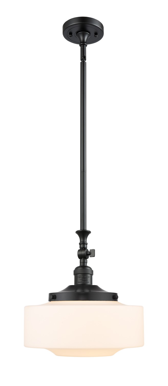 One Light Mini Pendant by Innovations - Franklin Restoration Collection, Matte Black Finish - 206-BK-G691-12