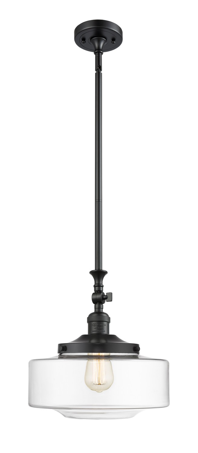 One Light Mini Pendant by Innovations - Franklin Restoration Collection, Matte Black Finish - 206-BK-G692-12