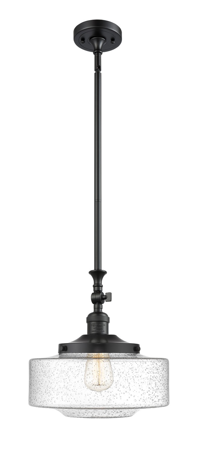 One Light Mini Pendant by Innovations - Franklin Restoration Collection, Matte Black Finish - 206-BK-G694-12
