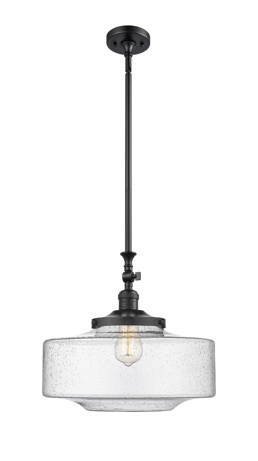 One Light Mini Pendant by Innovations - Franklin Restoration Collection, Matte Black Finish - 206-BK-G694-16