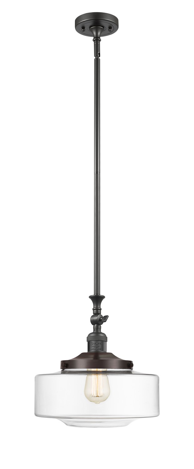 One Light Mini Pendant by Innovations - Franklin Restoration Collection, Oil Rubbed Bronze Finish - 206-OB-G692-12