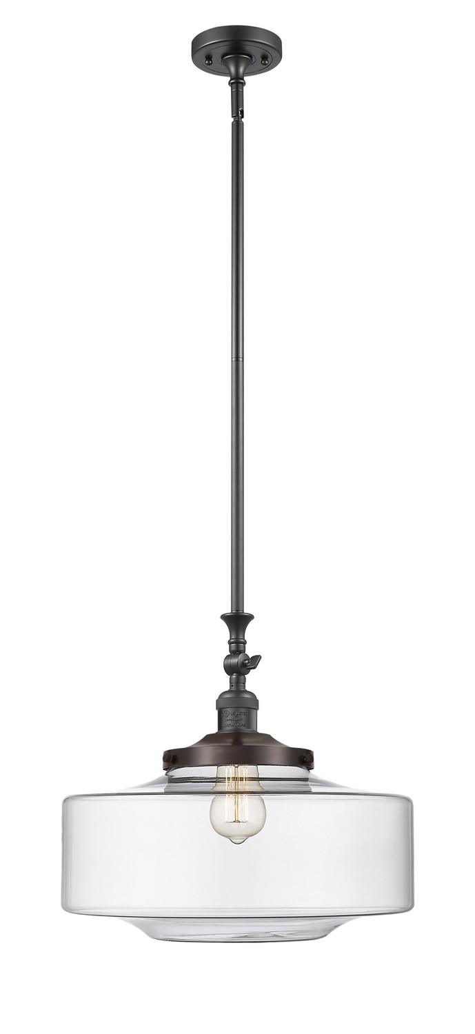 One Light Mini Pendant by Innovations - Franklin Restoration Collection, Oil Rubbed Bronze Finish - 206-OB-G692-16