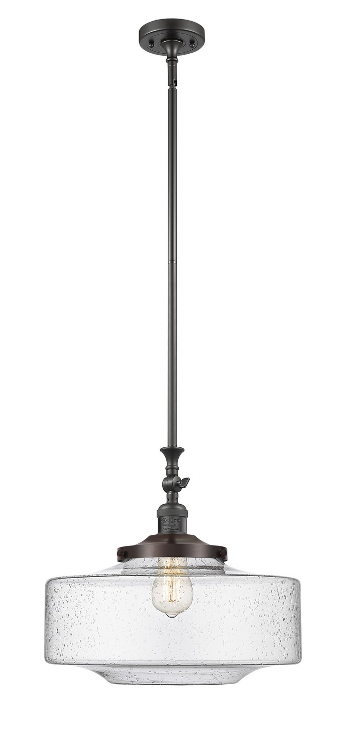 One Light Mini Pendant by Innovations - Franklin Restoration Collection, Oil Rubbed Bronze Finish - 206-OB-G694-16