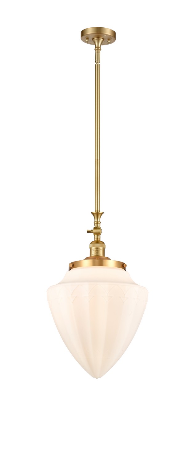 One Light Mini Pendant by Innovations - Franklin Restoration Collection, Satin Gold Finish - 206-SG-G661-12