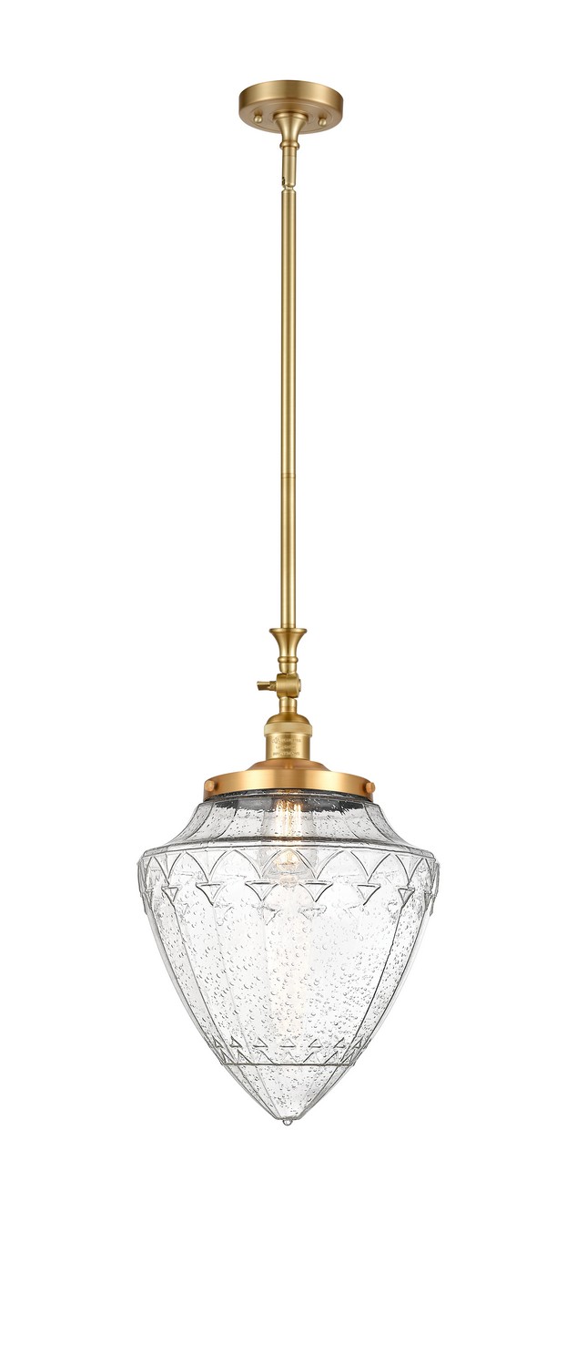 One Light Mini Pendant by Innovations - Franklin Restoration Collection, Satin Gold Finish - 206-SG-G664-12