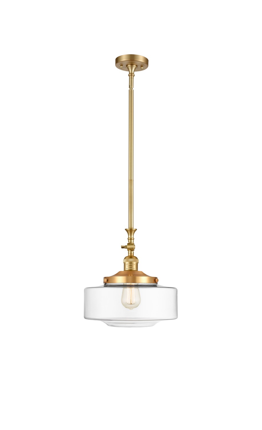 One Light Mini Pendant by Innovations - Franklin Restoration Collection, Satin Gold Finish - 206-SG-G692-12